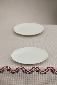 COTTON CHRISTMAS WAVY EMBROIDERY TABLECLOTH