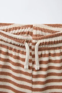 STRIPED TOWEL T-SHIRT AND BERMUDA SET