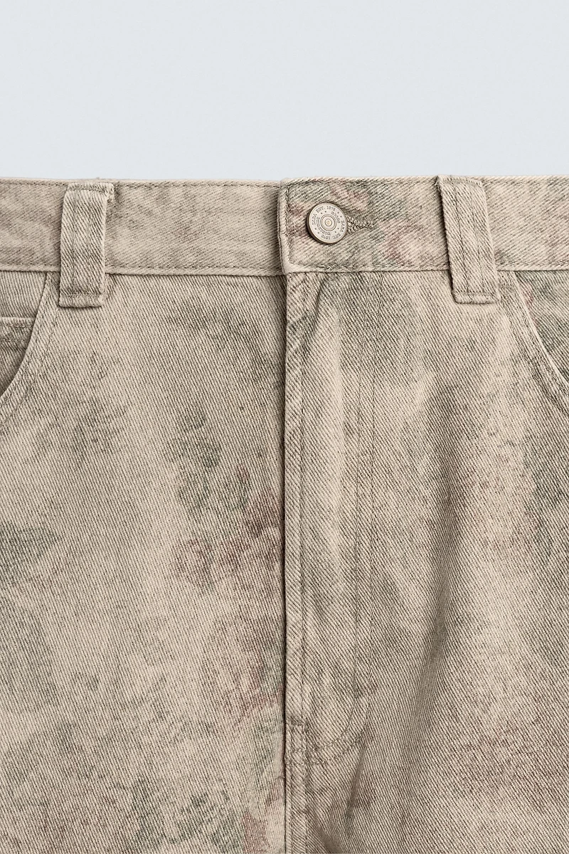 PANTALON BALLOON FIT À IMPRIMÉ ABSTRAIT