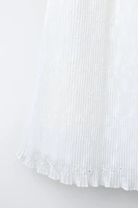 PLEATED MIDI SKIRT WITH SCARF DETAIL