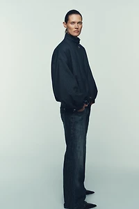 PINSTRIPED BOMBER JACKET