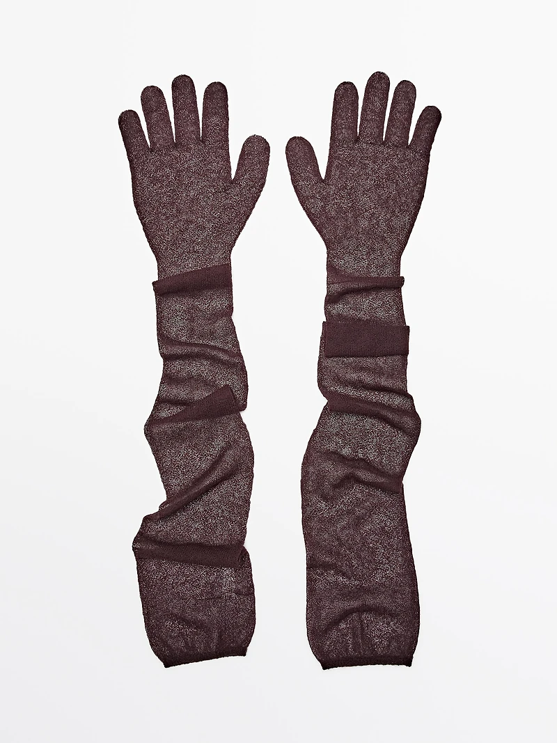 Long knit gloves - STUDIO