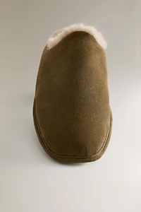 COZY LEATHER SLIPPERS