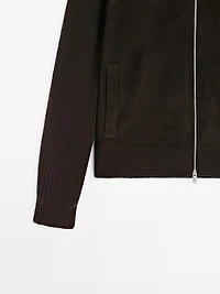 Veste contrastante à col camionneur