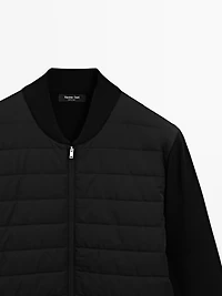 Quilted bomber jacket