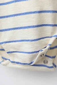 STRIPED HENLEY BODYSUIT
