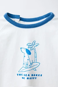 SURF DOG PRINT T-SHIRT