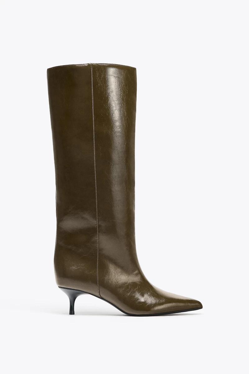 KITTEN HEEL BOOTS