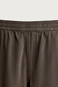RELAXED FIT HERRINGBONE PANTS
