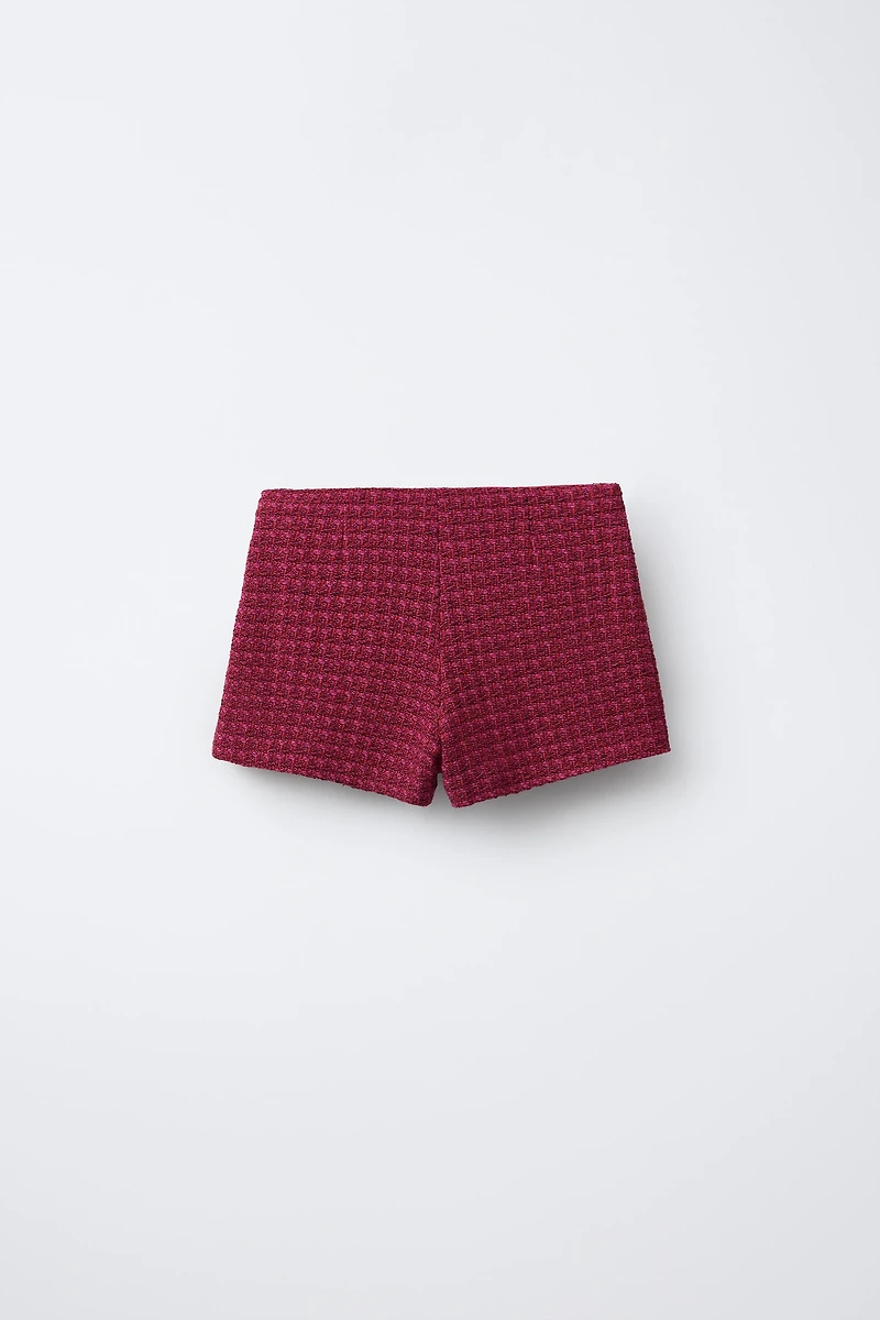 DISTRESSED TEXTURED SKORT