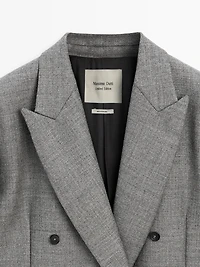 Long 100% wool coat with notch lapel - LIMITED