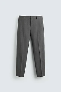 PINSTRIPE WOOL SUIT PANTS
