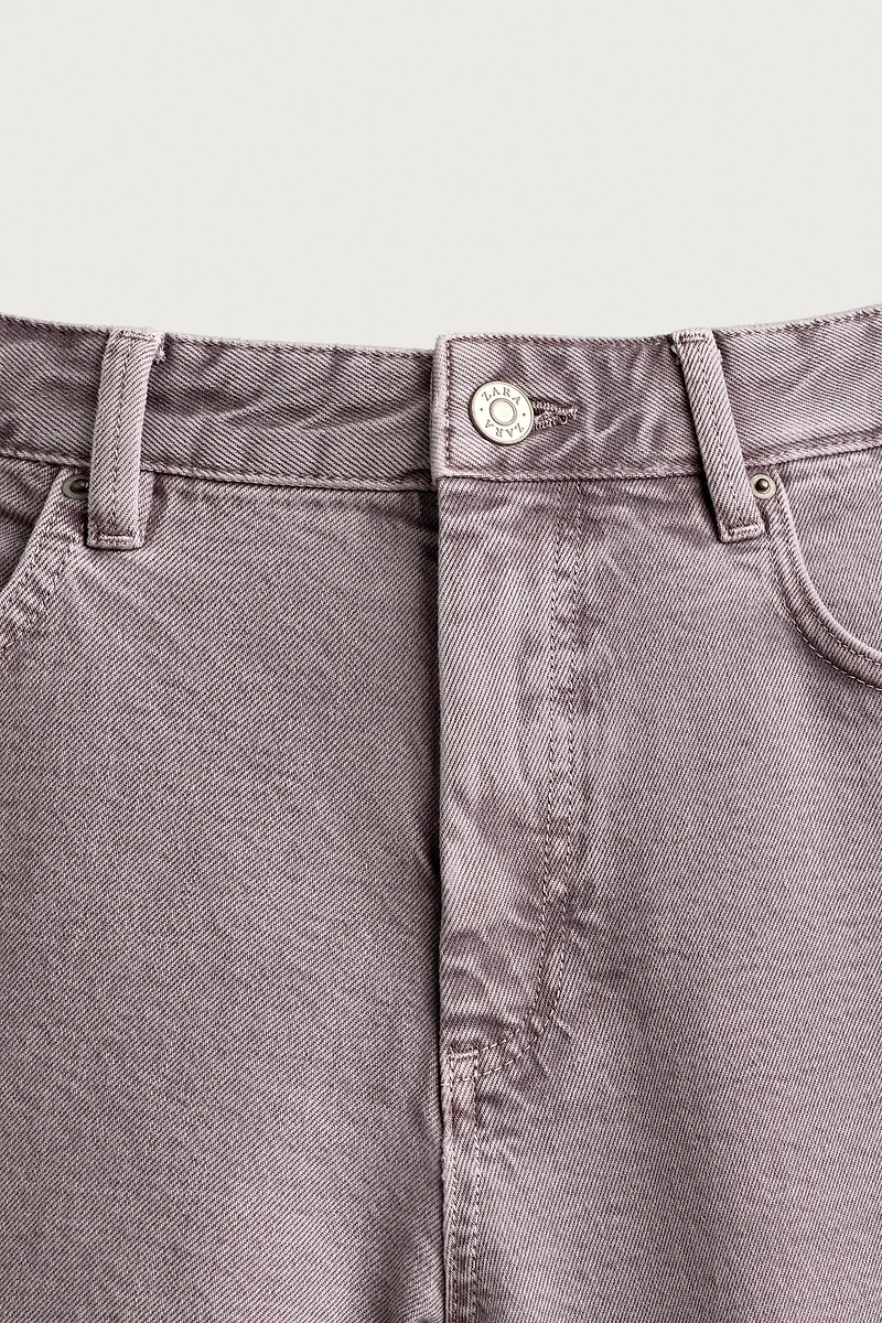 WASHED STRAIGHT FIT PANTS