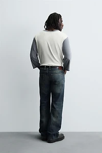 LOW RISE FLARE FIT JEANS