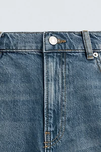 RIPPED RELAXED FIT DENIM SHORTS