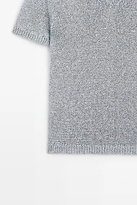 Top maille manches courtes
