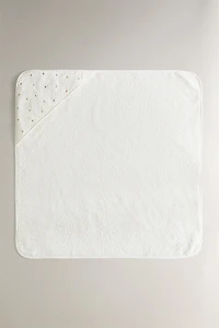 HOODED BABY TOWEL WITH STARS