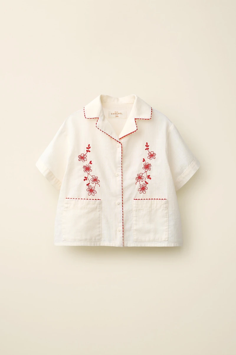 EMBROIDERED SHIRT CREATED BY CARAMEL LONDON X ZARA