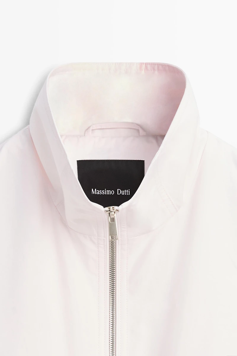 Veste bomber à col montant