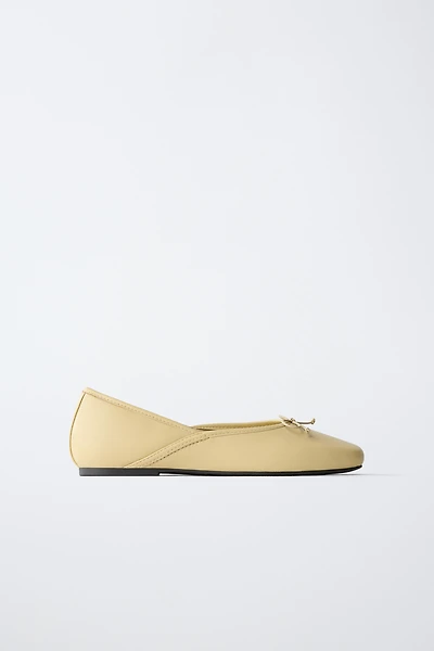 LEATHER BALLET FLATS