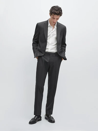 Cold wool suit trousers