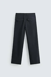 TEXTURED REGULAR FIT PANTS