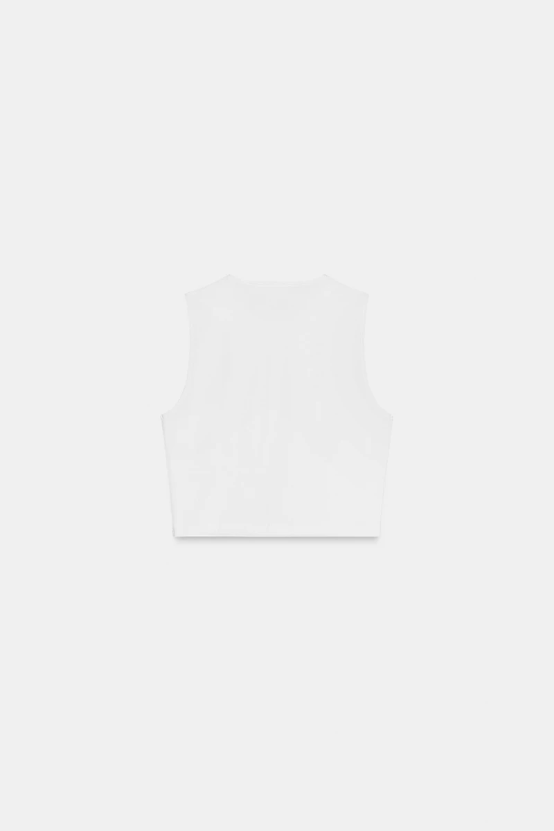 TOP CROPPED EN COTON