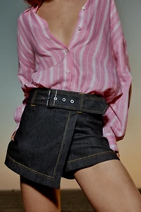 Z1975 BELTED WRAP SKORT