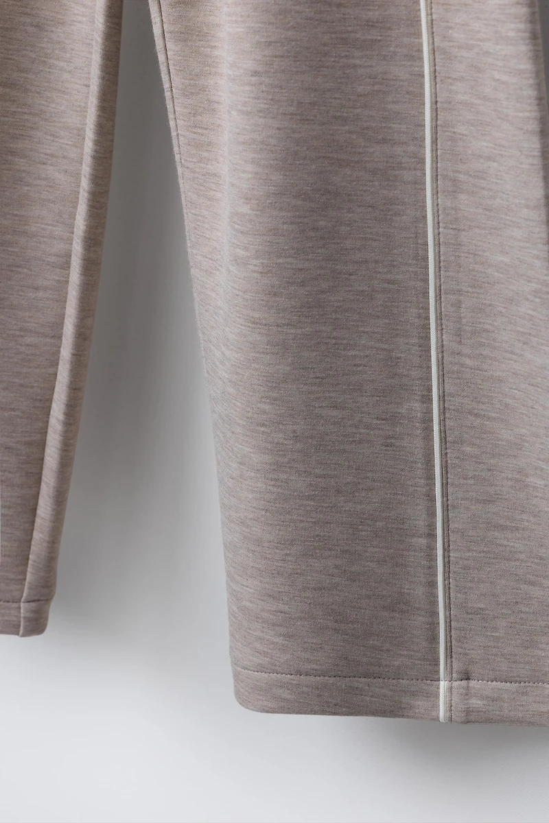 PANTALON WIDE LEG GYM LISERÉS CONTRASTE