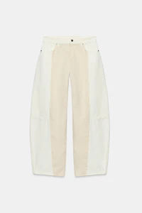 ZW COLLECTION MID-RISE PATCHWORK BARREL JEANS