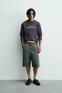 RIBBED WASHED PRINTED T-SHIRT
