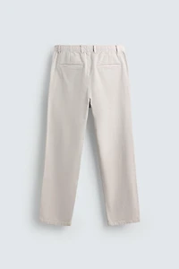 STRAIGHT FIT TWILL PANTS