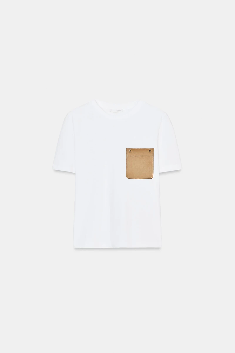 T-SHIRT POCHE CONTRASTE