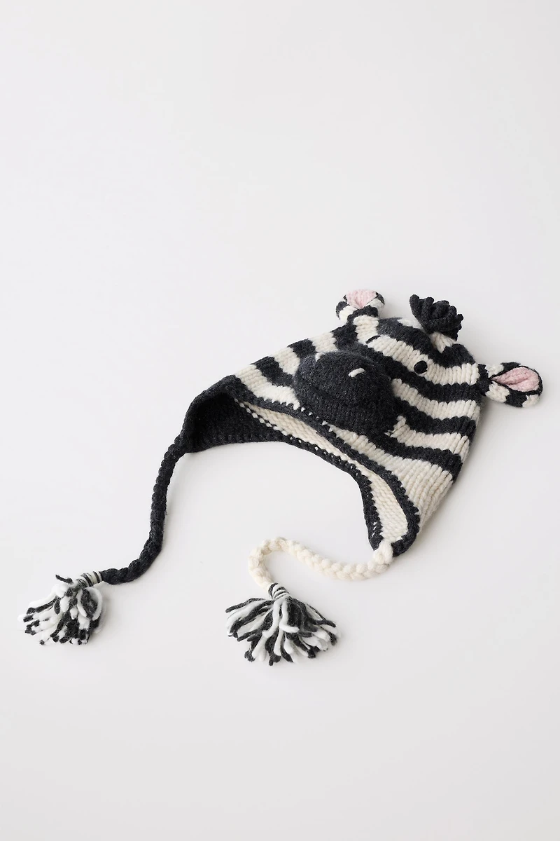 100% WOOL ZEBRA HAT LIMITED EDITION