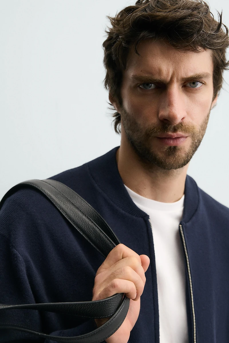 COTTON BLEND KNIT JACKET