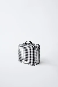 CHECKERED TOILETRY BAG