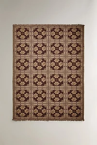 FLORAL JACQUARD BLANKET