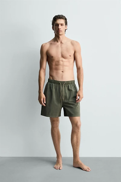 WASHED EFFECT LONG SWIMSUIT