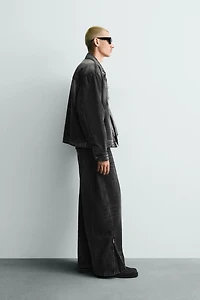 VESTE EN DENIM COUPE AMPE AVEC ALAMARS