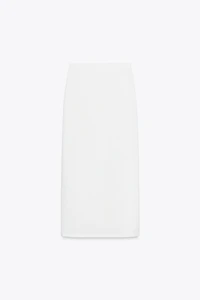 CUT-OUT KNIT MIDI SKIRT