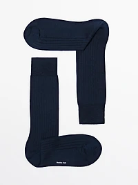 Chaussettes habillées côtelées