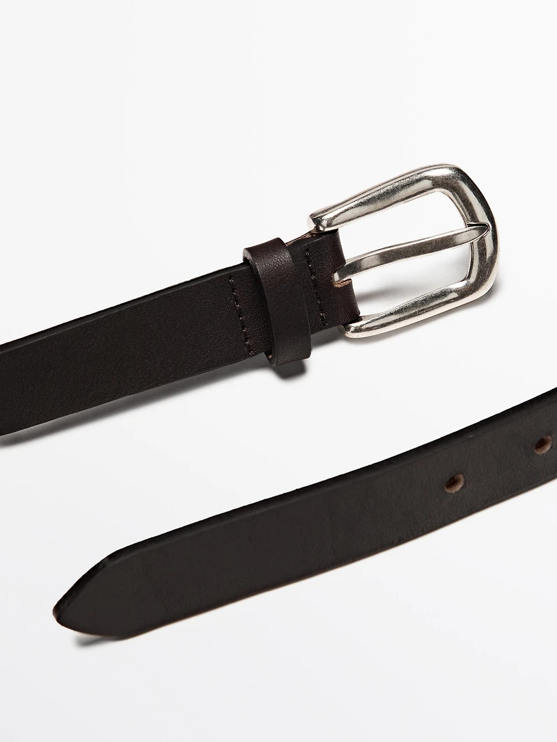 Nappa leather belt