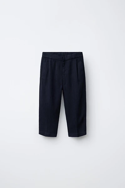 LINEN BLEND SUIT PANTS