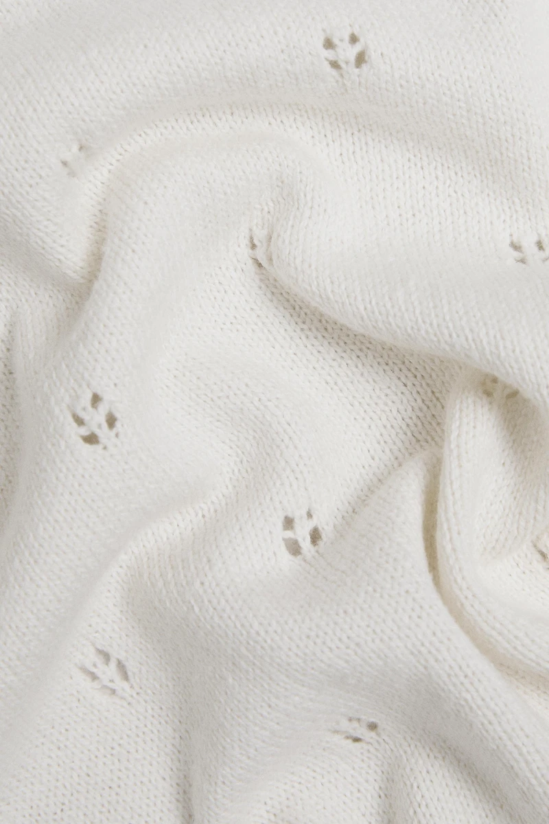 POINTELLE COTTON BABY BLANKET