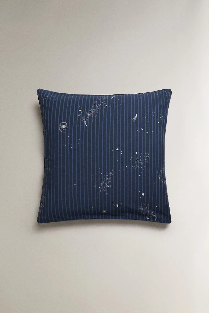 KIDS' SPACE STRIPE PILLOWCASE
