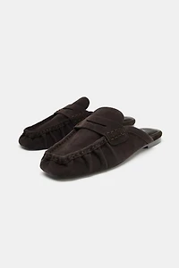 LEATHER MULE LOAFERS