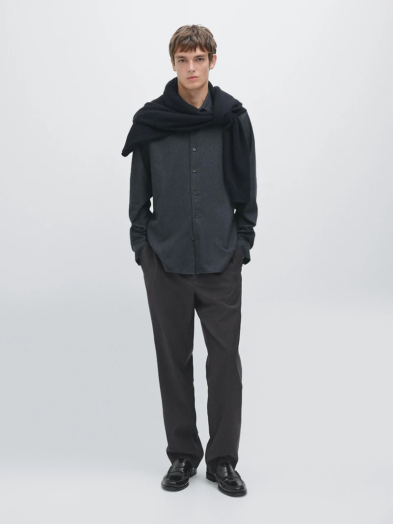 Chemise chinée quadrillage regular fit