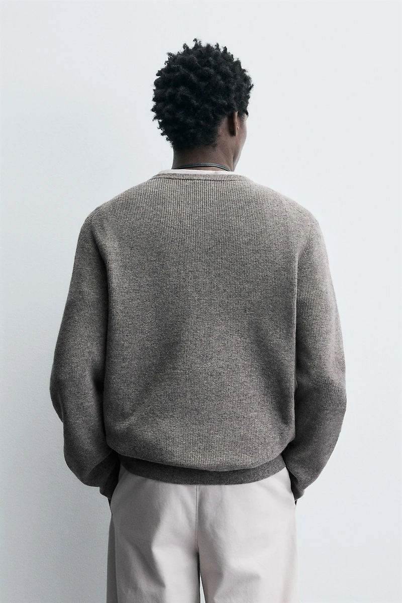 RIB KNIT BAKER COLLAR JUMPER