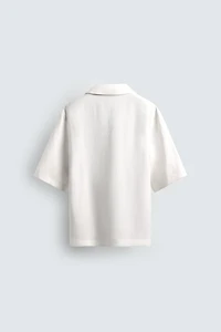 VISCOSE - LINEN POLO SHIRT