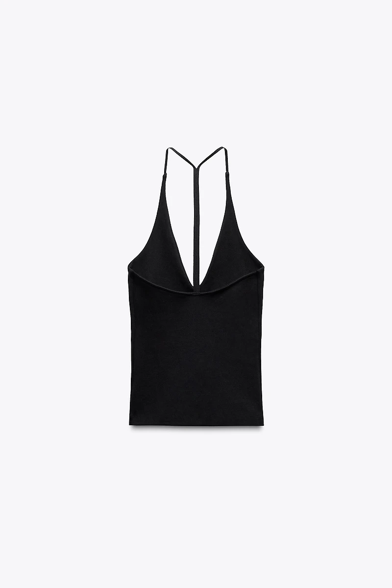 HALTER TOP WITH BACK STRAP